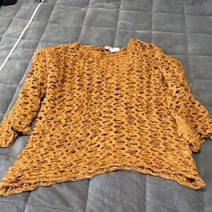 Zara Mustard Knit Top